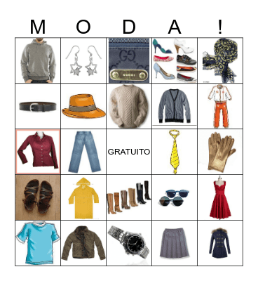 I VESTITI DI Bingo Card