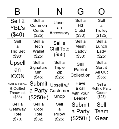 Mighty Pidcock's Bingo Card