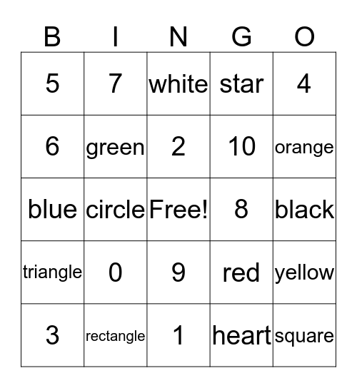 Spanish Bingo Card