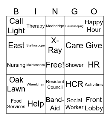 HUG Fund Bingo Card