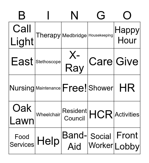 HUG Fund Bingo Card