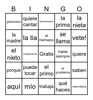 La Loteria 2-5 Bingo Card