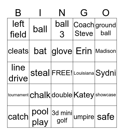 Arkansas Team Worth 94 Bingo Card