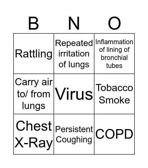 BRONCHO Bingo Card