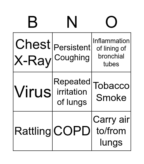 BRONCHO Bingo Card