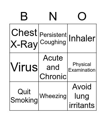 BRONCHO Bingo Card