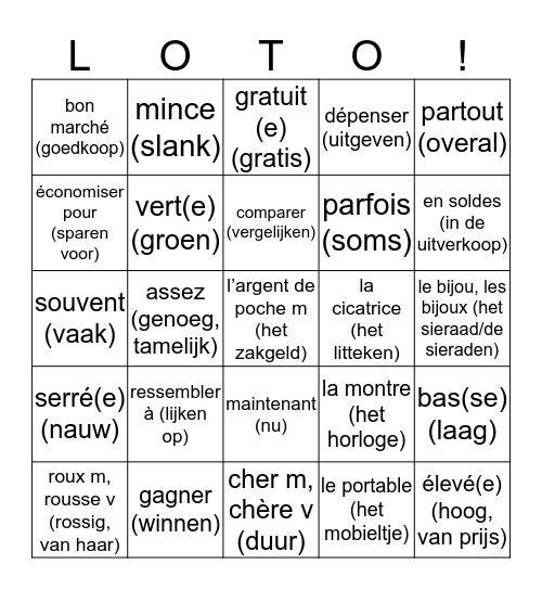 classe 3Ha (5.4) Bingo Card