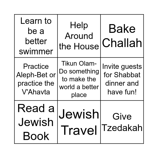 SUMMER BINGO Card