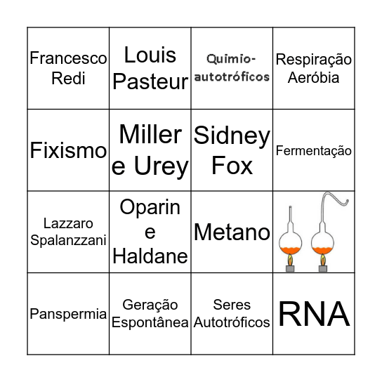 Bingo Origem da Vida Bingo Card