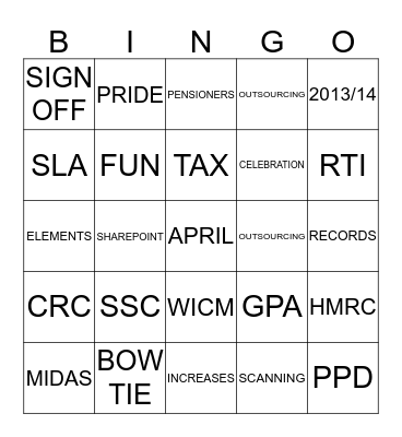 PPD/SSC Celebration Lunch Bingo Card