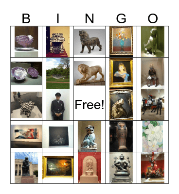 Art  Museum Bingo Card