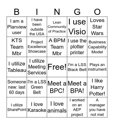 EBPS BINGO  Bingo Card