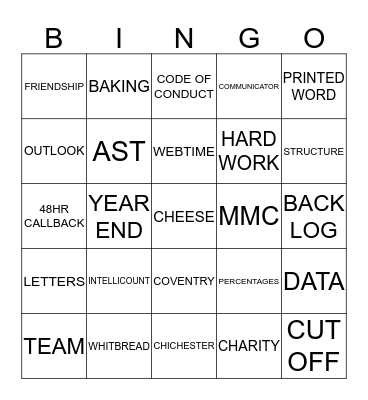 PPD/SSC Celebration Lunch Bingo Card