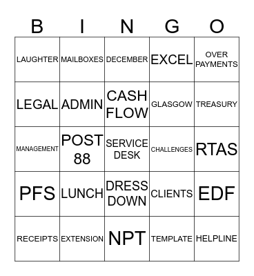 PPD/SSC Celebration Lunch Bingo Card