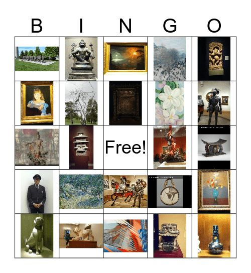 Art Museum 2017 2nd Hour Bingo Card