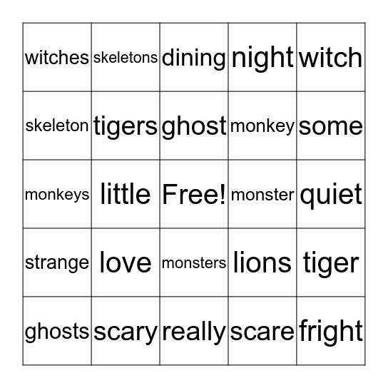 Sight Words Bingo 3-3 Bingo Card