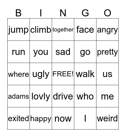 bingo Card