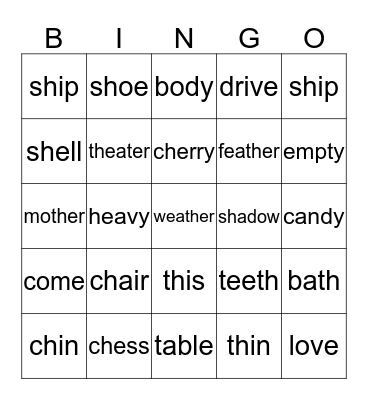 compass Bingo Card