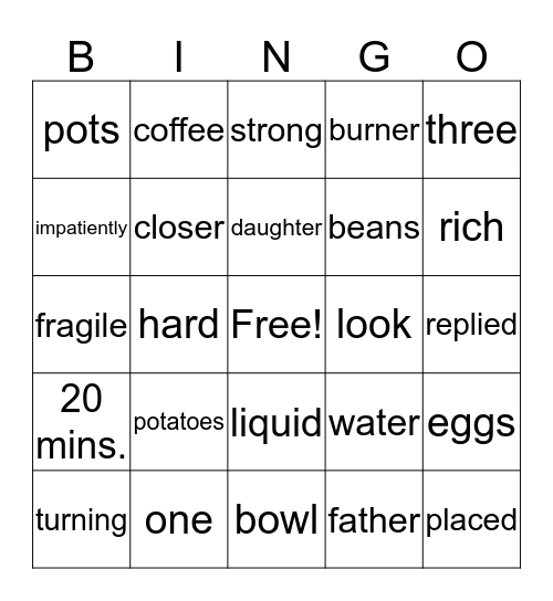 Stuggles of Life  Bingo Card