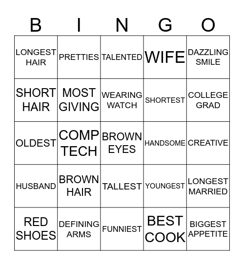 DEIZUNA'S TRUNK PARTY Bingo Card