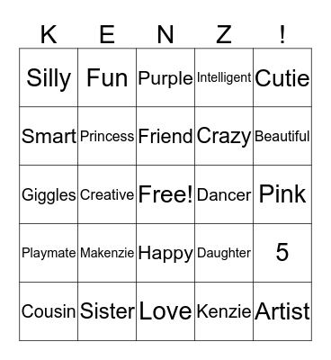 Happy Birthday Bingo! Bingo Card