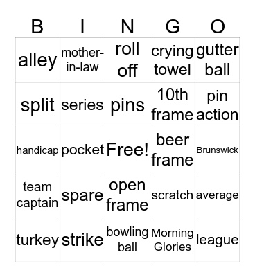 Morning Glories Bingo Card