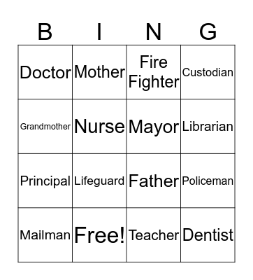 Community Bingo Card