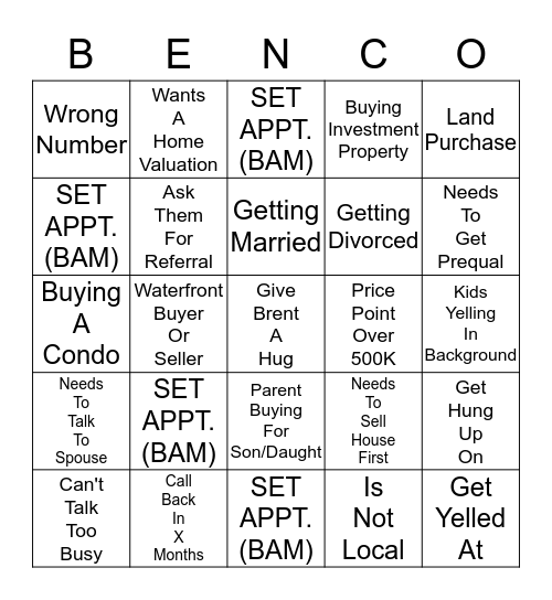 BoomTown Bingo! Bingo Card