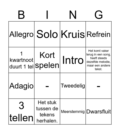 Stof eindproefwerk M3D  Bingo Card