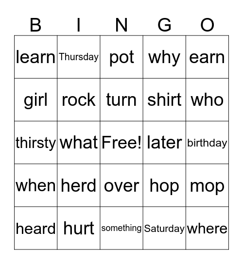 Summer Bingo Card