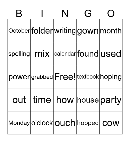 Bingo Card