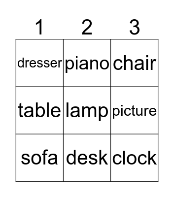 FCG Bingo Card