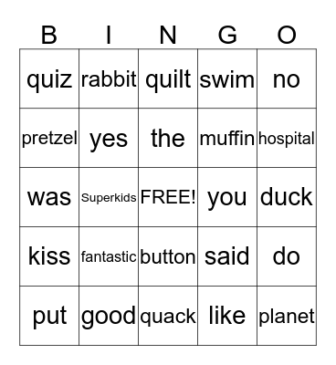 Summer Reading Bingo Card Bingo Card