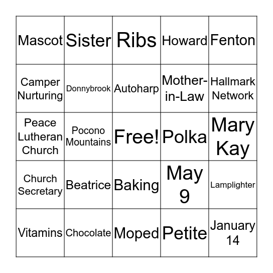 Happy 80th Birthday Audrey Bingo Card