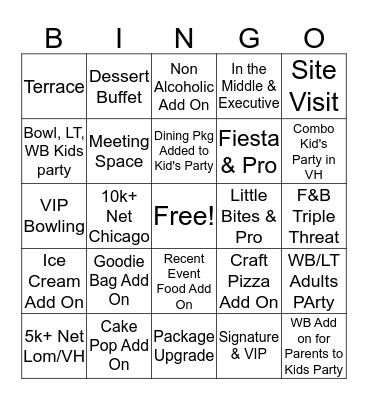 WHIRLYBINGO! Bingo Card