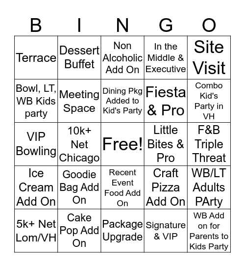 WHIRLYBINGO! Bingo Card