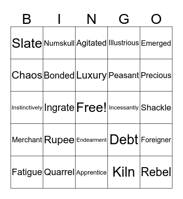Iqbal Bingo Card