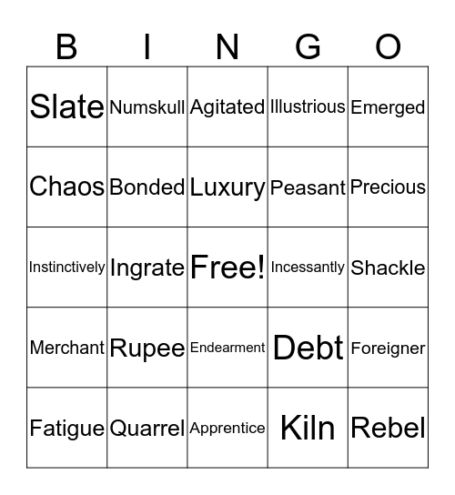 Iqbal Bingo Card