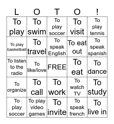 Bingo Card