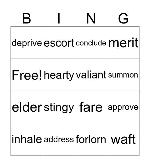 WW Bingo Card