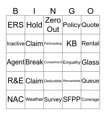 CCC-Service BINGO Card