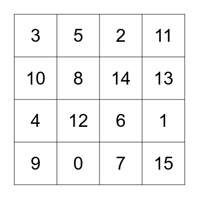 Los Numeros Bingo Card