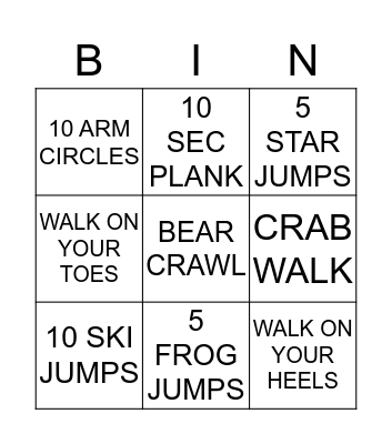 BINGO Card