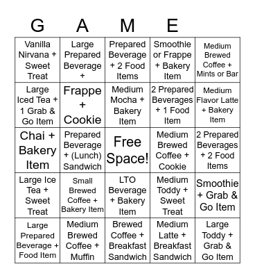 Dunn Brothers Coffee - ATTACHMENT  Bingo Card