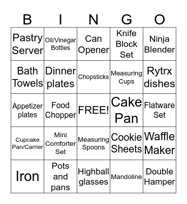 Bethany's Bridal Shower BINGO! Bingo Card