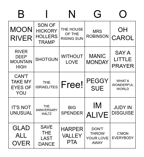 RACHAEL BLACKMORE Bingo Card