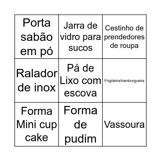 Bingo da Bruna Bingo Card