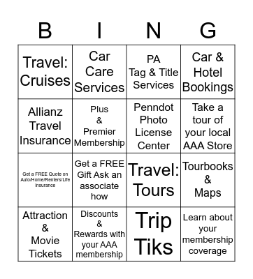WELCOME NEW MEMBERS! Bingo Card