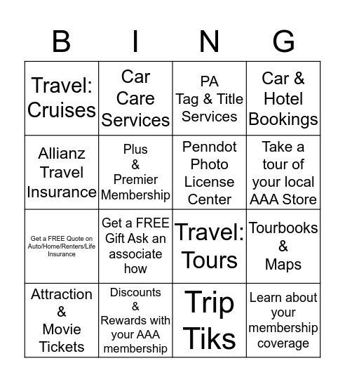 WELCOME NEW MEMBERS! Bingo Card