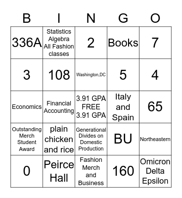 HALEY ANN Bingo Card